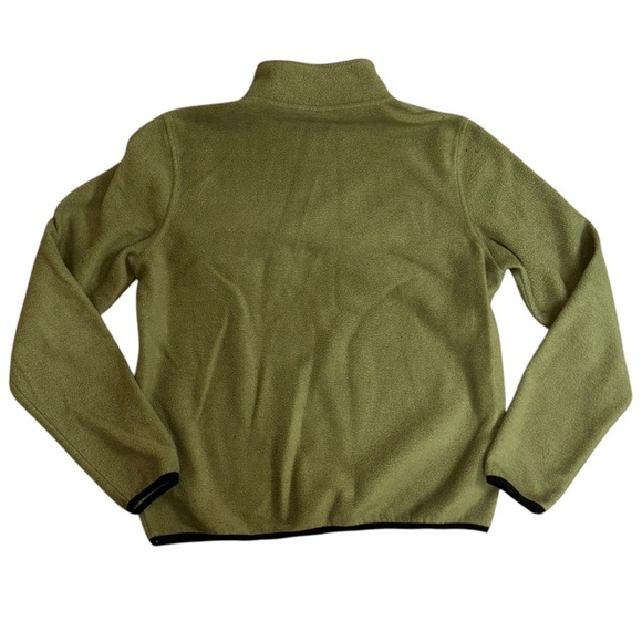 Wesc Olive Green Fleece Quarter Zip Pullover Jacket Women’s XL Men’s L Warm Cozy - Picture 4 of 14